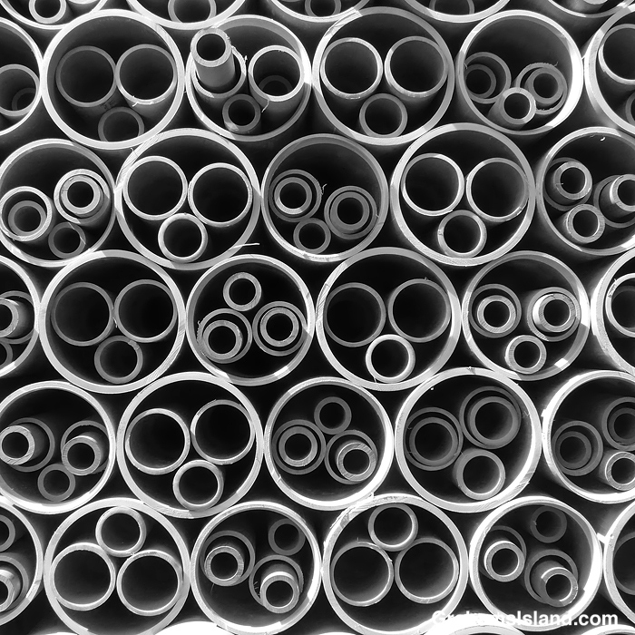 PVC pipes nested together in Hawaii