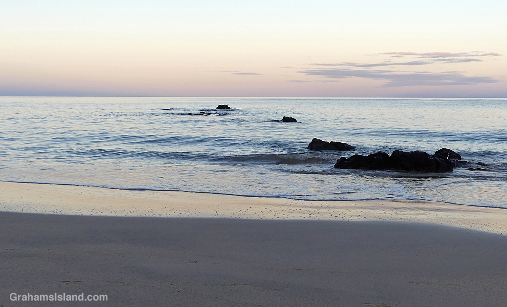 Early morning at Hapuna Beach in Hawaii
