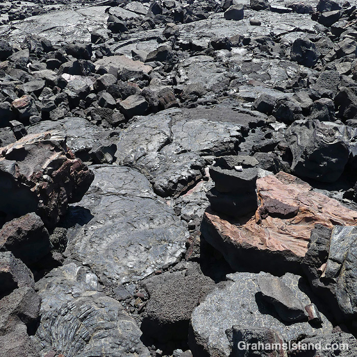 Lava on the trail to Kamehame Beach on the Big Island Hawaii