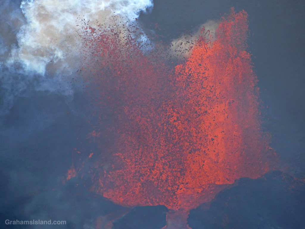 View of Kilauea Eruption in May 2025