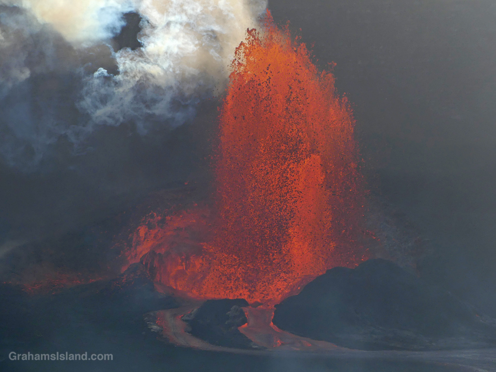 View of Kilauea Eruption in May 2025