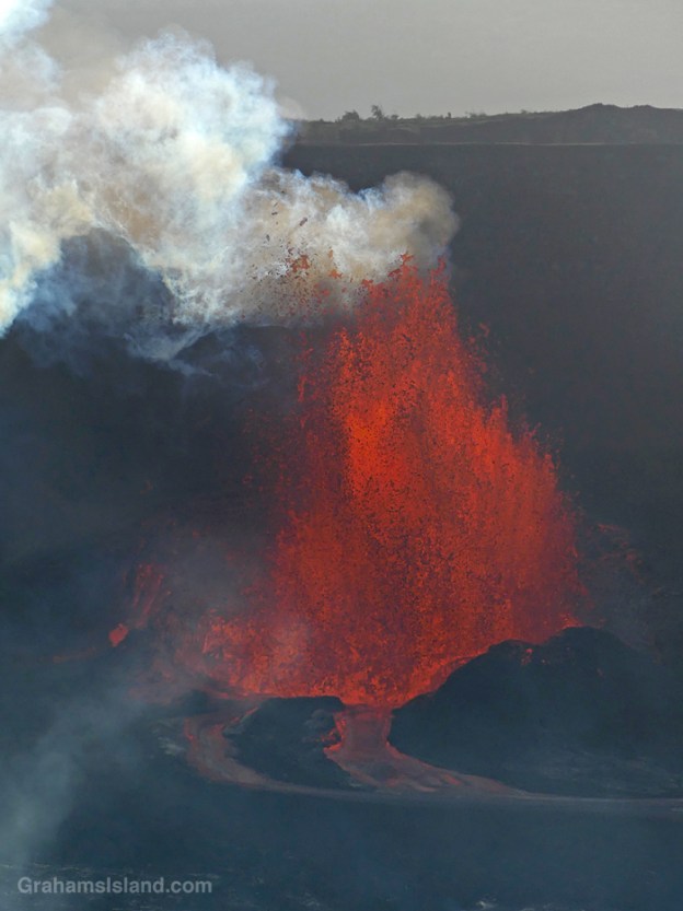 View of Kilauea Eruption in May 2025