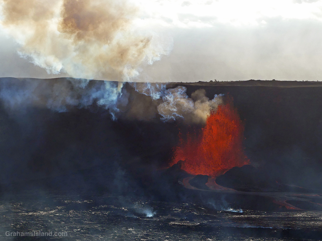 View of Kilauea Eruption in May 2025