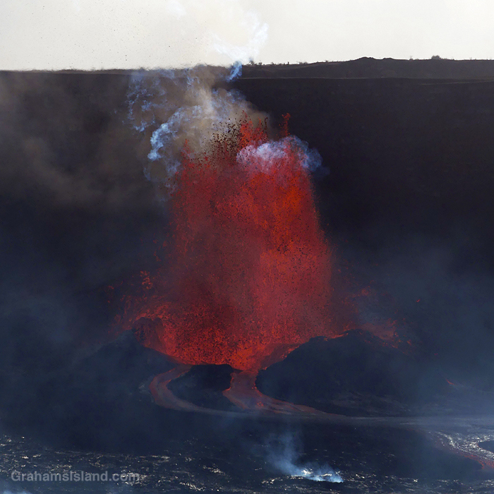 View of Kilauea Eruption in May 2025