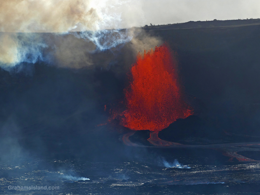 View of Kilauea Eruption in May 2025