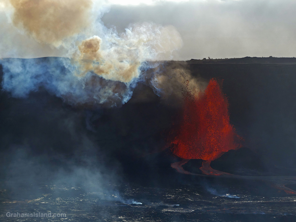 View of Kilauea Eruption in May 2025