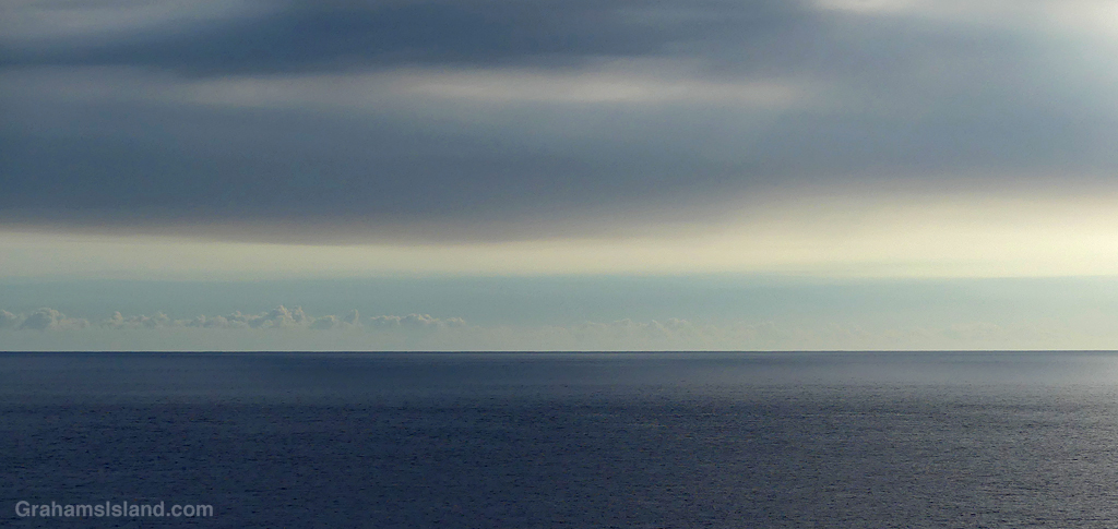 Clouds and light off the Kohala Coast in Hawaii