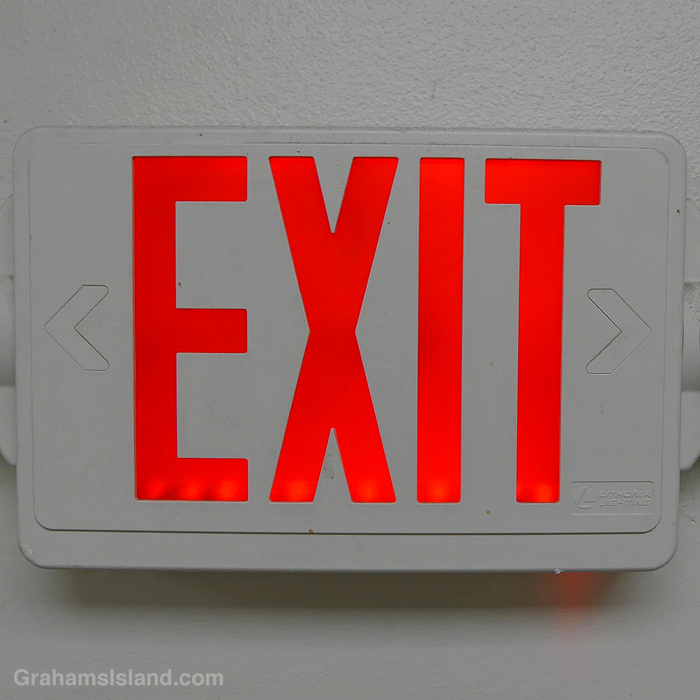 An exit sign in Hawaii