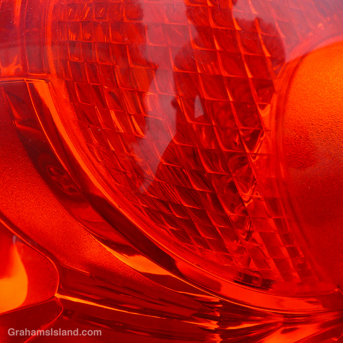 Close up of a tail light in Hawi Hawaii