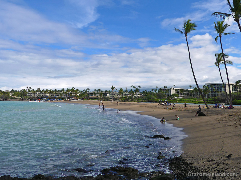 Anaehoʻomalu Bay beach on the Big Island, Hawaii