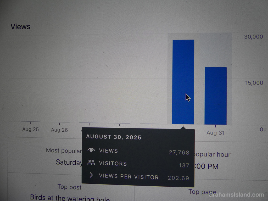 A sudden spike in my blog views