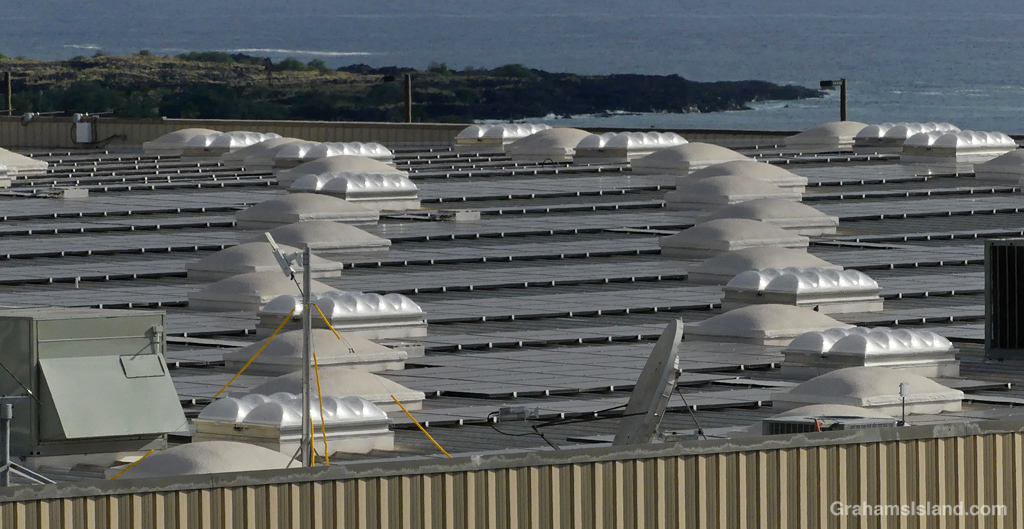 The roof of Costco in Kailua Kona, Hawaii