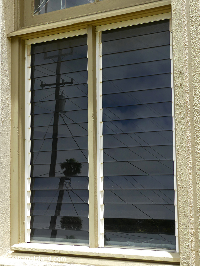 Reflections in Jalousie windows in Hawaii