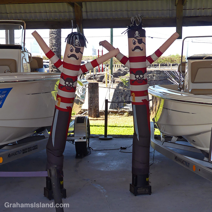 Inflatable pirates in Hawaii