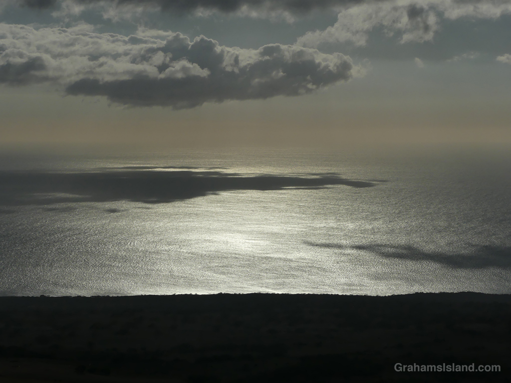 Shadows on the water off the coast of Hawaii