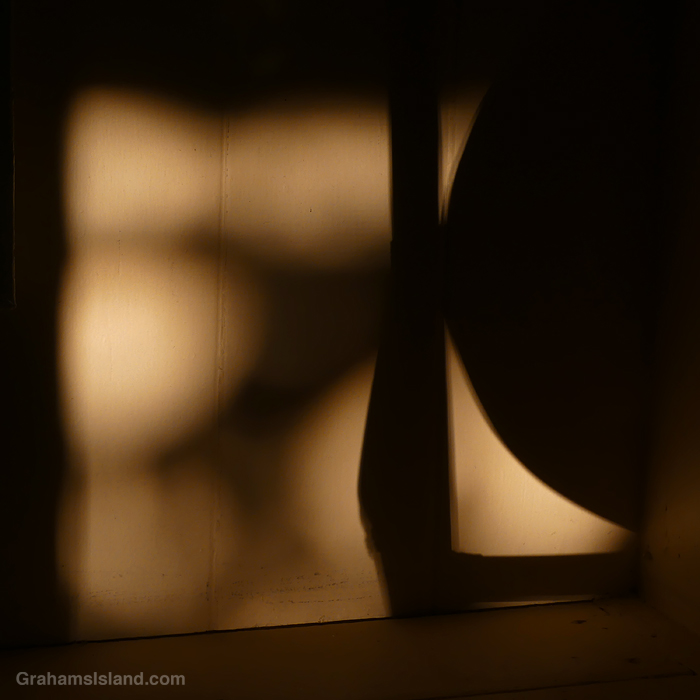 The shadow of a chair in Hawaii