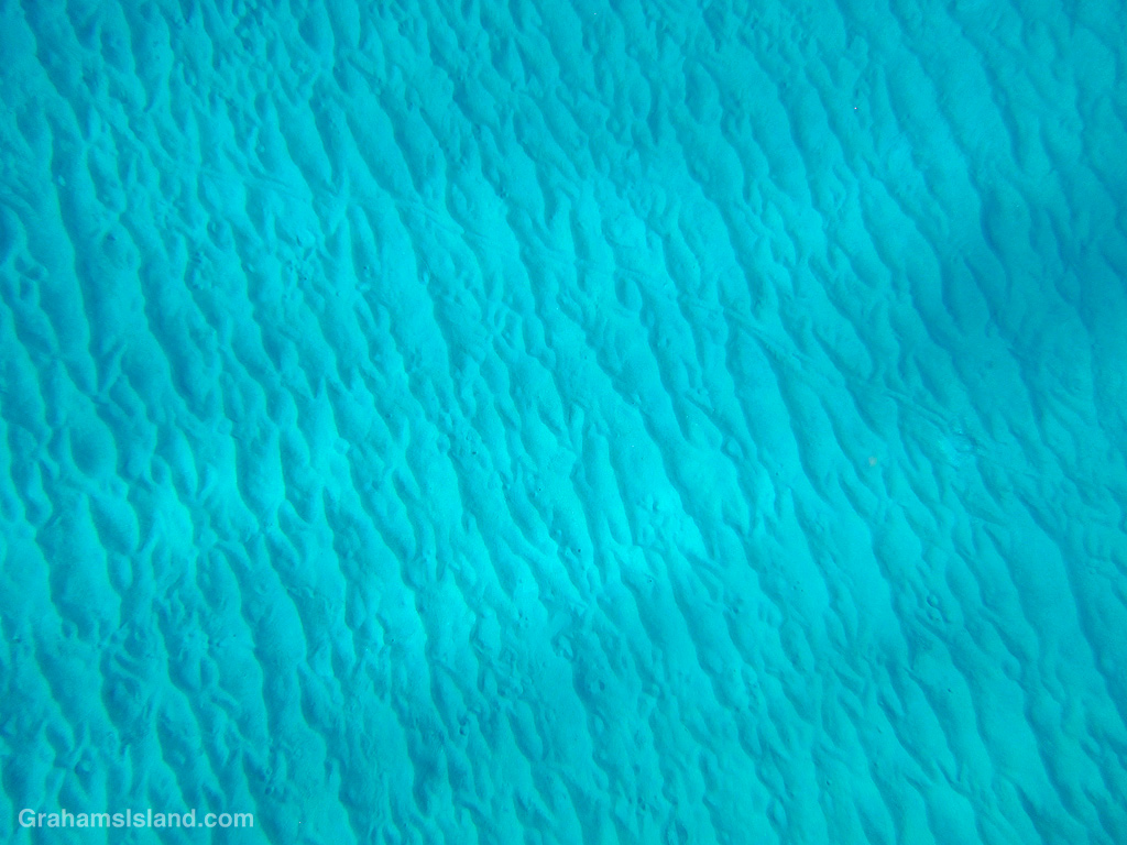 Sand underwater in Hawaii