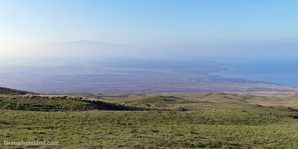 Vog on the west coast of the Big Island, Hawaii.