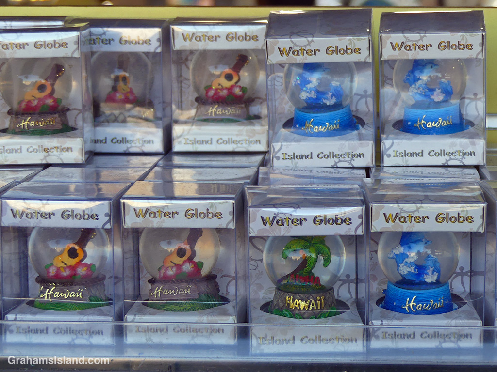Water Globes at Kailua Kona airport in Hawaii