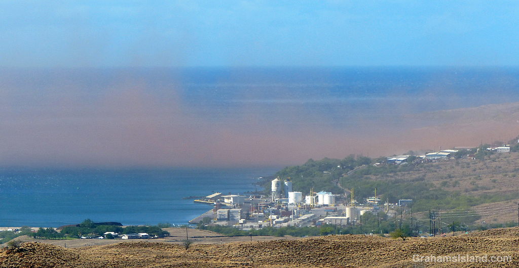 Dirt blowing at Kawaihae, Hawaii