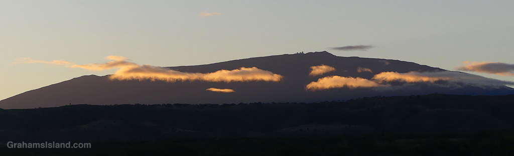 Morning clouds by Mauna Kea in Hawaii