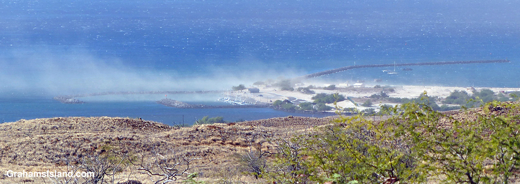 Sand blowing at Kawaihae, Hawaii