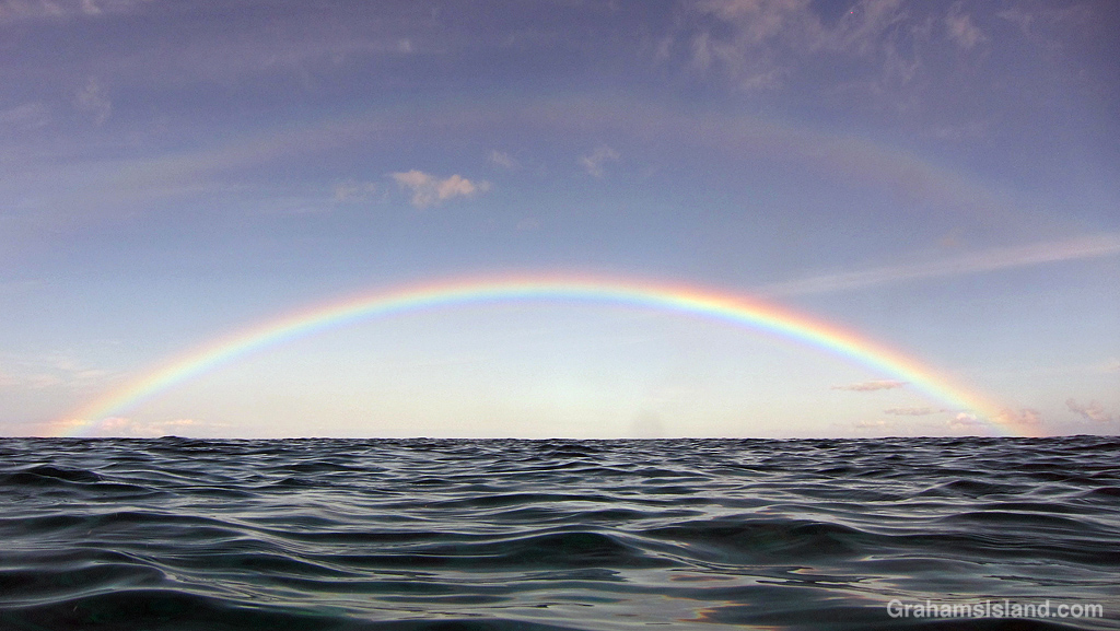A Rainbow on the water in Hawaii