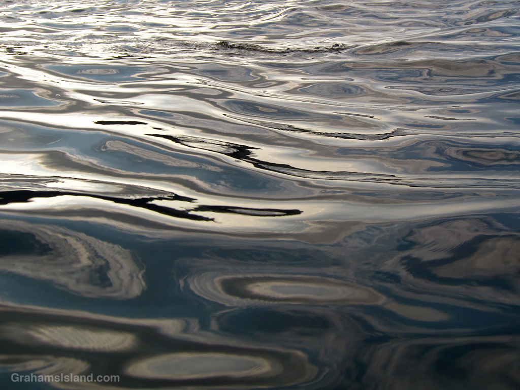 Swirls on the waters off Hawaii