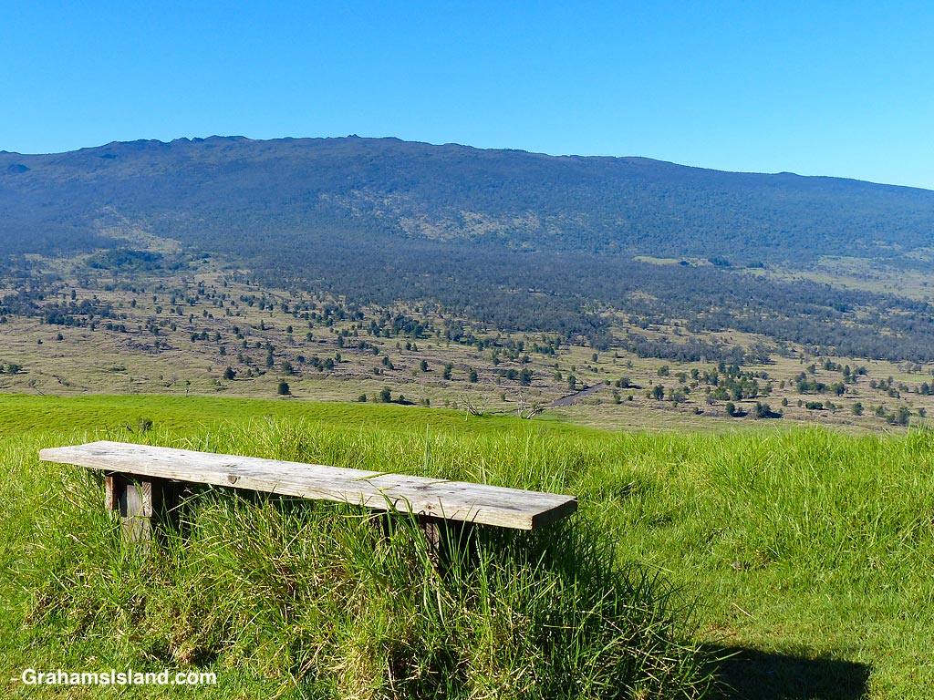 A View of Hualali from a bench on Pu'u Wa'awa'a, Hawaii