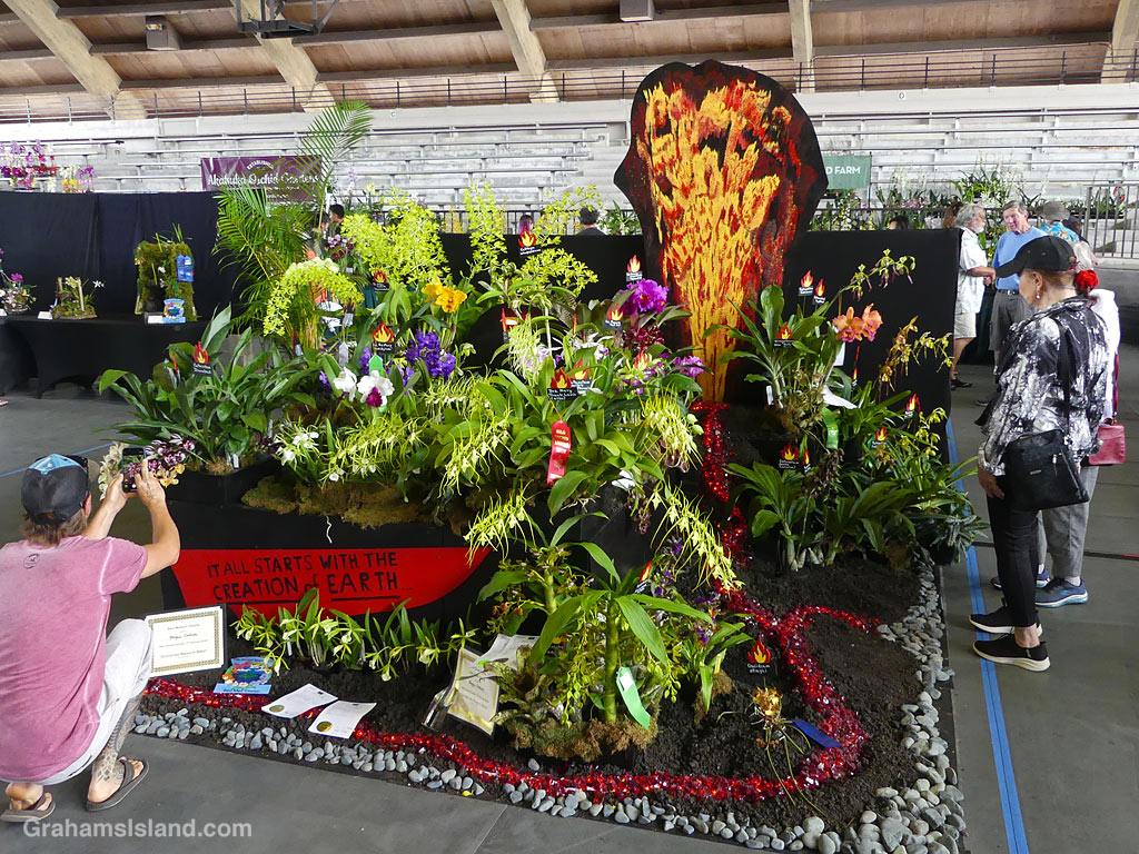 A display at the Hilo Orchid Show, Hawaii