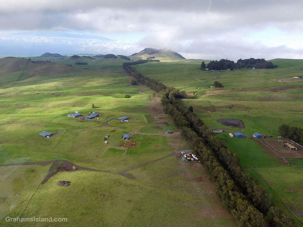 A view of Kohala Mountain Road, from the air, in Hawaii