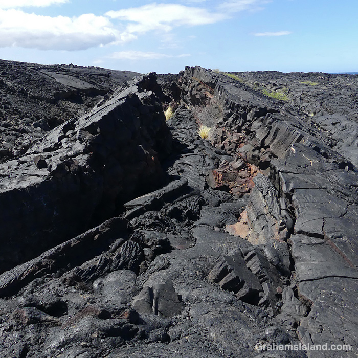 Lava fields near Kiholo, Hawaii