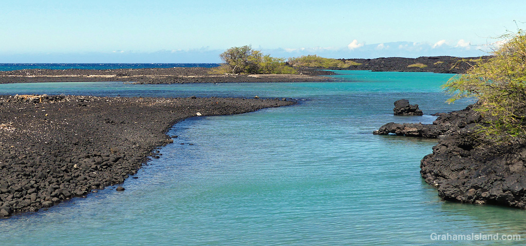 A view of the lagoon at Kiholo, Hawaii