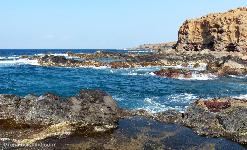 A view of the coastline in North Kohala, Hawaii