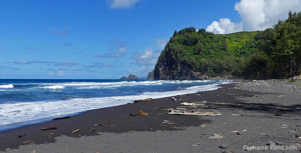 The beach at Pololu on the Big Island, Hawaii