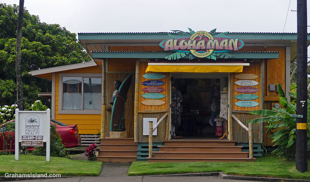 The Aloha Man store in Hawi, Hawaii