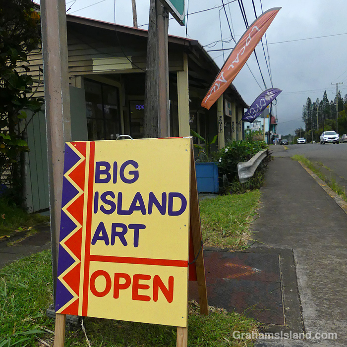 Big Island Art sign in Hawi, Hawaii