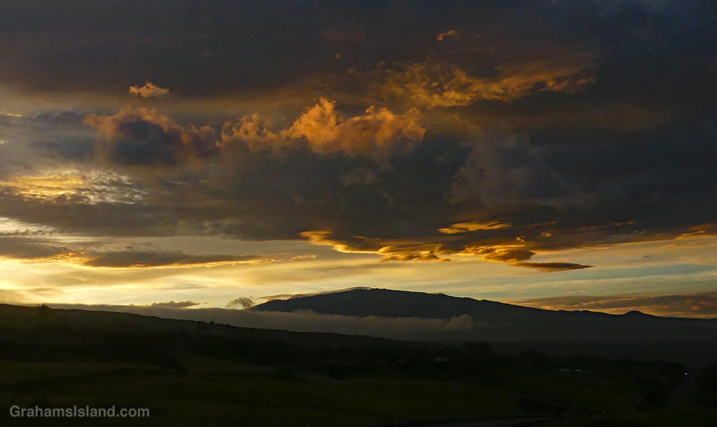 Dramatic clouds over Mauna Kea, Hawaii