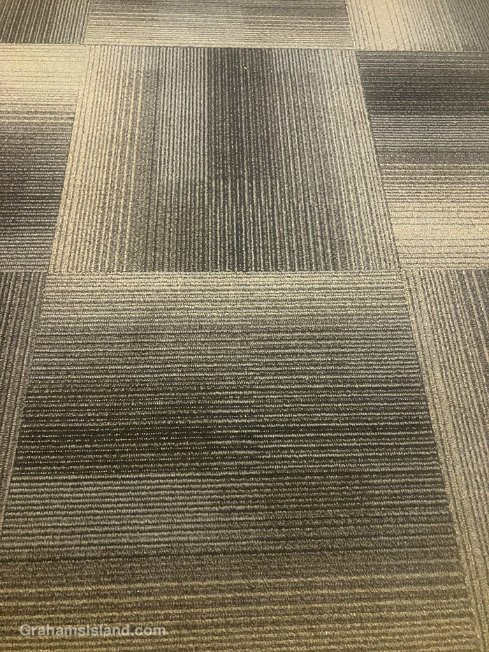Carpet patterns in a waiting room in Waimea, Hawaii