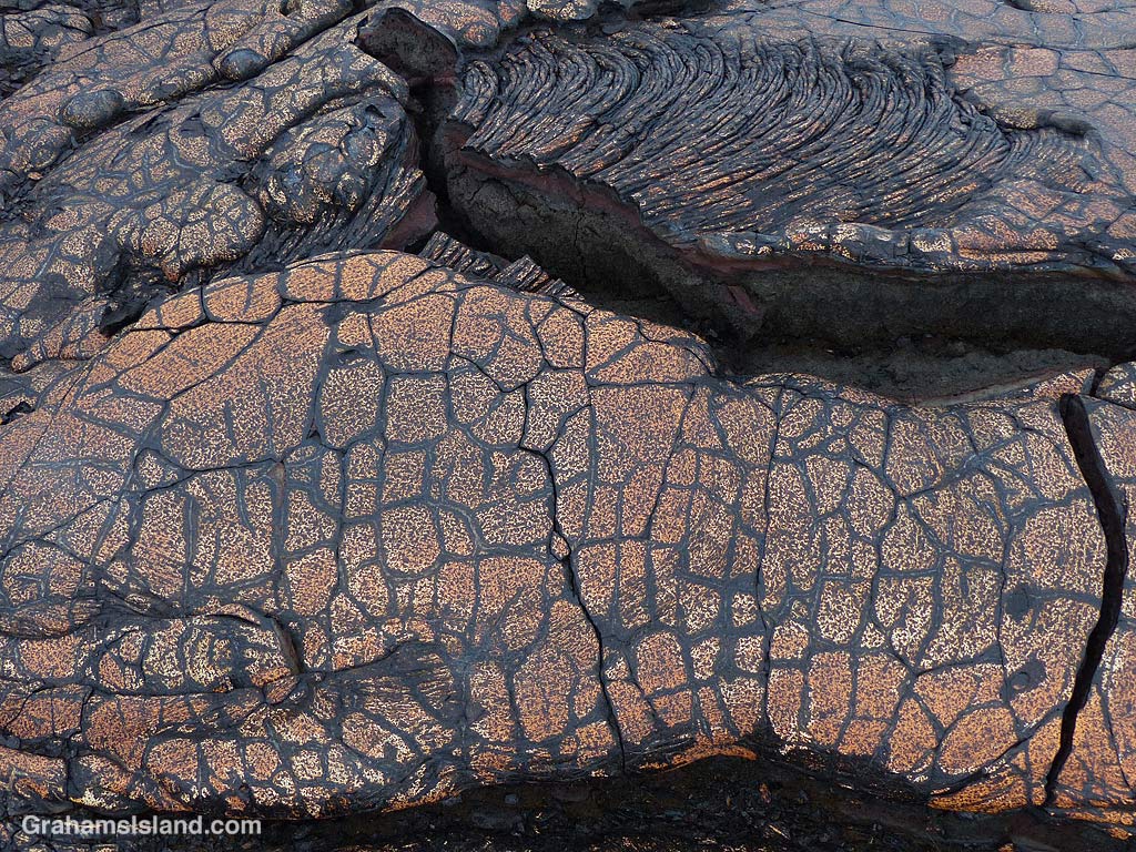Gold Lava at Hawaii Volcanoes National Park