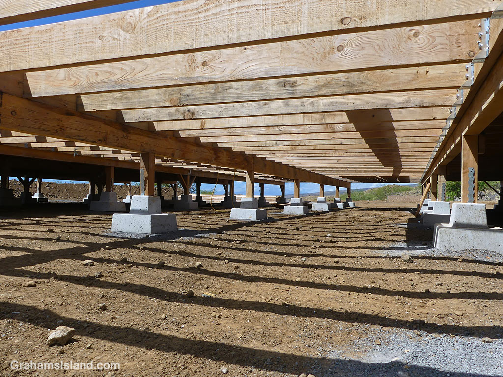 The foundation of a New building going up in Hawaii