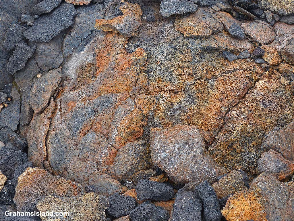 Orange Lava at Hawaii Volcanoes National Park
